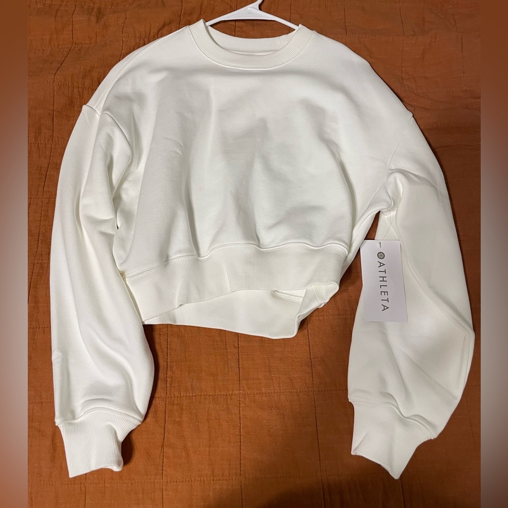Athleta Heavyweight Terry Ultra Crop Crew Sweatshirt